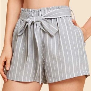 Striped Paperbag Shorts